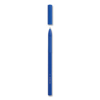 Gripped Stick Ballpoint Pen, Stick, Medium 1 Mm, Blue Ink, Blue Barrel, 60-pack