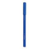 Gripped Stick Ballpoint Pen, Stick, Medium 1 Mm, Blue Ink, Blue Barrel, 60-pack