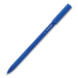 Gripped Stick Ballpoint Pen, Stick, Medium 1 Mm, Blue Ink, Blue Barrel, 60-pack