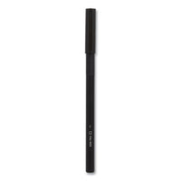 Gripped Stick Ballpoint Pen, Stick, Medium 1 Mm, Black Ink, Black Barrel, 60-pack