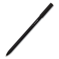 Gripped Stick Ballpoint Pen, Stick, Medium 1 Mm, Black Ink, Black Barrel, 60-pack