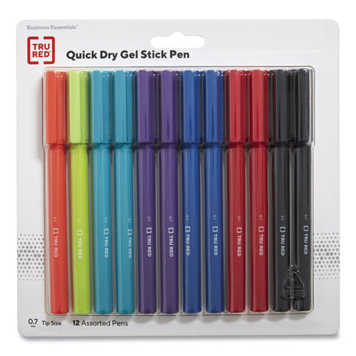 Quick Dry Gel Pen, Stick, Medium 0.7 Mm, Assorted Ink And Barrel Colors, 12-pack