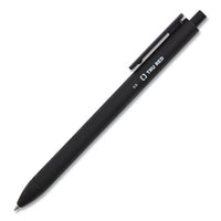 Quick Dry Gel Pen, Retractable, Fine 0.5 Mm, Black Ink, Black Barrel, 5-pack