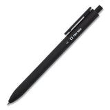 Quick Dry Gel Pen, Retractable, Fine 0.5 Mm, Black Ink, Black Barrel, 5-pack