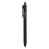 Quick Dry Gel Pen, Retractable, Fine 0.5 Mm, Black Ink, Black Barrel, 5-pack