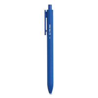 Quick Dry Gel Pen, Retractable, Fine 0.5 Mm, Blue Ink, Blue Barrel, 5-pack