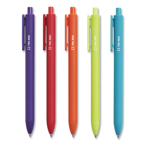 Quick Dry Gel Pen, Retractable, Fine 0.5 Mm, Assorted Ink And Barrel Colors, 5-pack