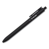 Quick Dry Gel Pen, Retractable, Fine 0.5 Mm, Black Ink, Black Barrel, Dozen