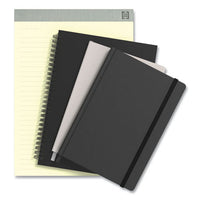 Flexible-cover Business Journal, Dot Rule, Black Cover, 8 X 5.5, 128 Sheets