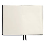 Flexible-cover Business Journal, Narrow Rule, Black Cover, 8 X 5.5, 128 Sheets