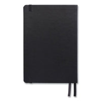 Flexible-cover Business Journal, Narrow Rule, Black Cover, 8 X 5.5, 128 Sheets