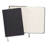 Flexible-cover Business Journal, Narrow Rule, Black Cover, 8 X 5.5, 128 Sheets