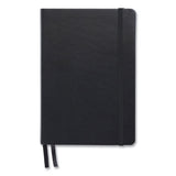 Flexible-cover Business Journal, Narrow Rule, Black Cover, 8 X 5.5, 128 Sheets