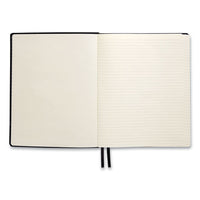 Flexible-cover Business Journal, Narrow Rule, Black Cover, 8 X 10, 128 Sheets