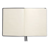 Flexible-cover Business Journal, Narrow Rule, Black Cover, 8 X 10, 128 Sheets