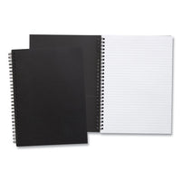 Wirebound Soft-cover Notebook, 1 Subject, Narrow Rule, Black Cover, 9.5 X 6.5, 80 Sheets