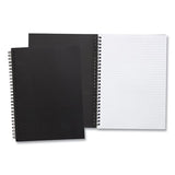 Wirebound Soft-cover Notebook, 1 Subject, Narrow Rule, Black Cover, 9.5 X 6.5, 80 Sheets