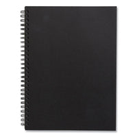 Wirebound Soft-cover Notebook, 1 Subject, Narrow Rule, Black Cover, 9.5 X 6.5, 80 Sheets