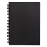 Wirebound Soft-cover Notebook, 1 Subject, Narrow Rule, Black Cover, 9.5 X 6.5, 80 Sheets