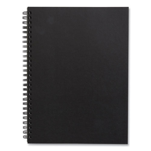 Wirebound Soft-cover Notebook, 1 Subject, Narrow Rule, Black Cover, 9.5 X 6.5, 80 Sheets