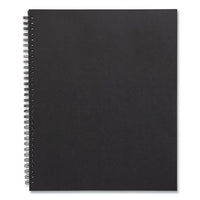 Wirebound Soft-cover Notebook, 1 Subject, Narrow Rule, Black Cover, 11 X 8.5, 80 Sheets