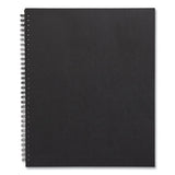 Wirebound Soft-cover Notebook, 1 Subject, Narrow Rule, Black Cover, 11 X 8.5, 80 Sheets