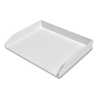 Side-load Stackable Plastic Document Tray, 1 Section, Letter-size, 12.24 X 9.8 X 1.75, White