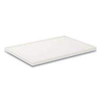 Slim Stackable Plastic Tray, 1-compartment, 6.85 X 9.88 X 0.47, White