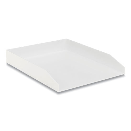 Front-load Stackable Plastic Document Tray, 1 Section, Letter Size Files, 9.8 X 12.24 X 1.75, White