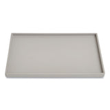 Slim Stackable Plastic Mail And Supplies Tray, 1 Section, #6 1-4 To #16 Envelopes, 6.85 X 9.88 X 0.47, Gray