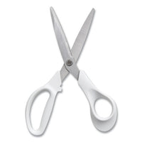 Stainless Steel Scissors, 8" Long, 3.58" Cut Length, Assorted Straight Handles, 2-pack