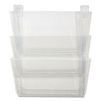 Unbreakable Plastic Wall File, 3 Sections, Letter Size, Clear