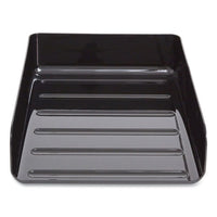Front-load Stackable Plastic Document Tray, 1 Section, Letter-size, 9.81 X 12.56 X 3.01, Black, 2-pack