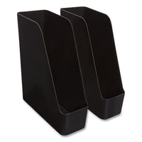 Plastic Magazine File, 4.28 X 10.47 X 11.7, Black, 2-pack