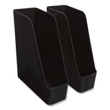 Plastic Magazine File, 4.28 X 10.47 X 11.7, Black, 2-pack