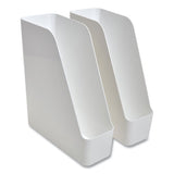 Plastic Magazine File, 4.28 X 10.47 X 11.7, White, 2-pack