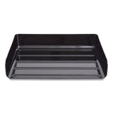 Side-load Stackable Plastic Document Tray, 1 Section, Letter-size, 12.63 X 9.72 X 3.01, Black, 2-pack