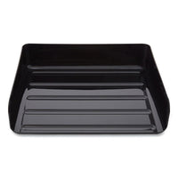 Side-load Stackable Plastic Document Tray, 1 Section, Letter-size, 12.63 X 9.72 X 3.01, Black, 2-pack