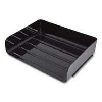 Side-load Stackable Plastic Document Tray, 1 Section, Letter-size, 12.63 X 9.72 X 3.01, Black, 2-pack