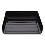 Side-load Stackable Plastic Document Tray, 1 Section, Letter-size, 12.63 X 9.72 X 3.01, Black, 2-pack