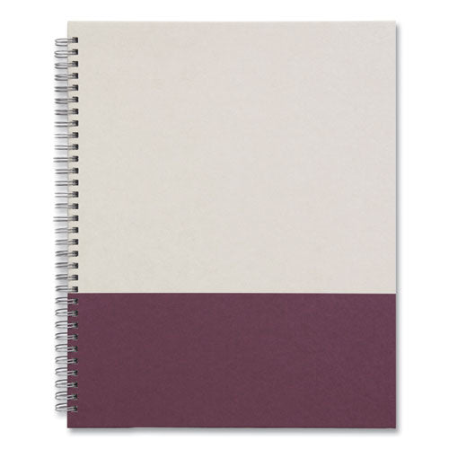 Wirebound Hardcover Notebook, 1 Subject, Narrow Rule, Gray-purple Cover, 11 X 8.5, 80 Sheets