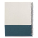 Wirebound Hardcover Notebook, 1 Subject, Narrow Rule, Gray-teal Cover, 11 X 8.5, 80 Sheets