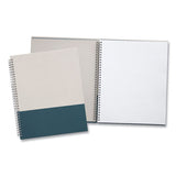Wirebound Hardcover Notebook, 1 Subject, Narrow Rule, Gray-teal Cover, 11 X 8.5, 80 Sheets