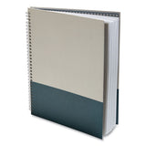 Wirebound Hardcover Notebook, 1 Subject, Narrow Rule, Gray-teal Cover, 11 X 8.5, 80 Sheets