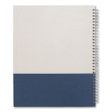 Wirebound Hardcover Notebook, 1 Subject, Narrow Rule, Gray-blue Cover, 11 X 8.5, 80 Sheets