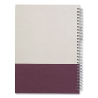 Wirebound Hardcover Notebook, 1 Subject, Narrow Rule, Gray-purple Cover, 9.5 X 6.5, 80 Sheets