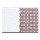 Wirebound Hardcover Notebook, 1 Subject, Narrow Rule, Gray-purple Cover, 9.5 X 6.5, 80 Sheets