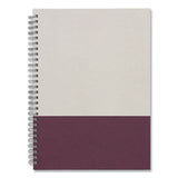Wirebound Hardcover Notebook, 1 Subject, Narrow Rule, Gray-purple Cover, 9.5 X 6.5, 80 Sheets