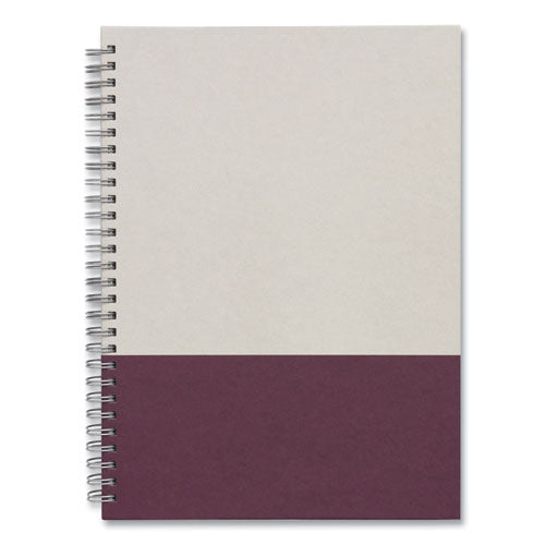 Wirebound Hardcover Notebook, 1 Subject, Narrow Rule, Gray-purple Cover, 9.5 X 6.5, 80 Sheets