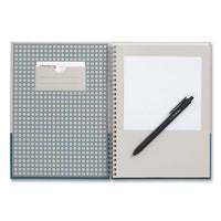Wirebound Hardcover Notebook, 1 Subject, Narrow Rule, Gray-teal Cover, 9.5 X 6.5, 80 Sheets